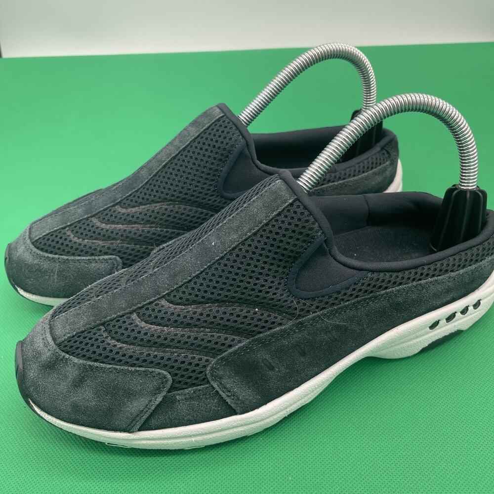Easy Spirit Women's Traveltime Navy Suede Mesh Mule Slip-On Clog Sneakers Sz 10W